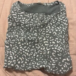 Channing Button Detail Blouse in Grey